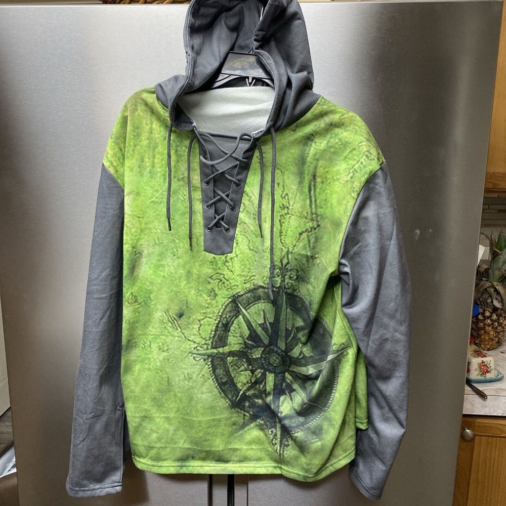 Nautical Star Hoodie XL Green Tie Up